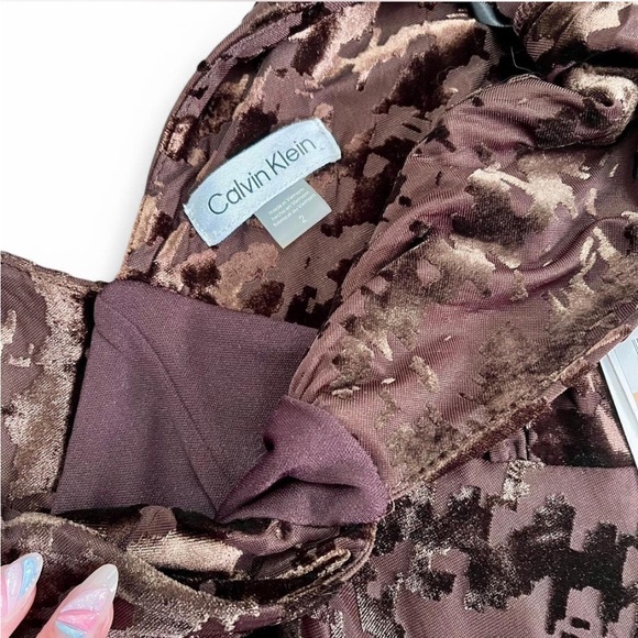 Calvin Klein Burnout Velvet Dress - Picture 4 of 4